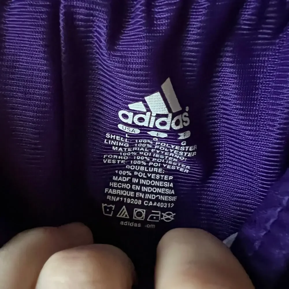 Adidas NBA Los Angeles Lakers Basketball Shorts Purple Yellow Mens Large
